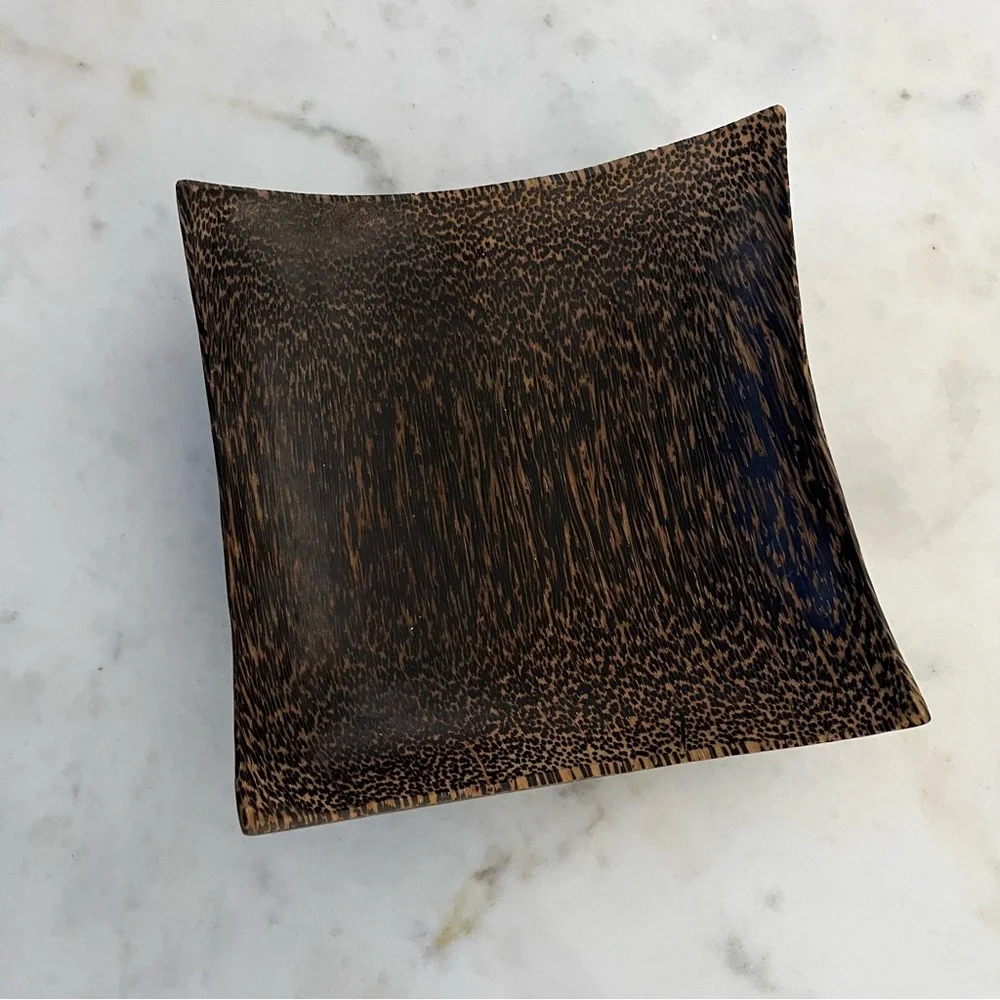 Balinese zebrawood decorative bowl